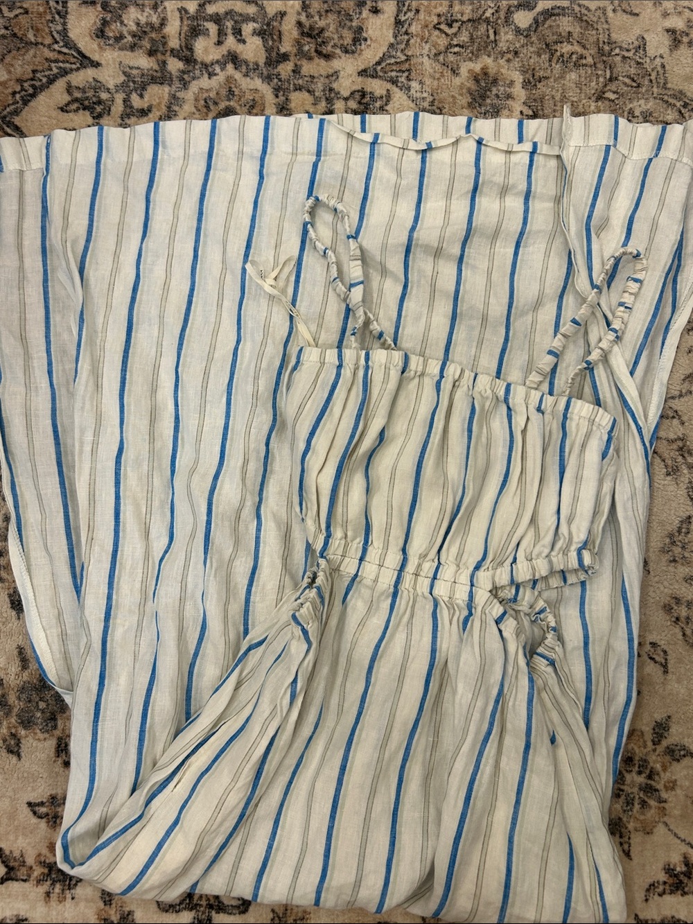 Nude Lucy Blue linen dress
